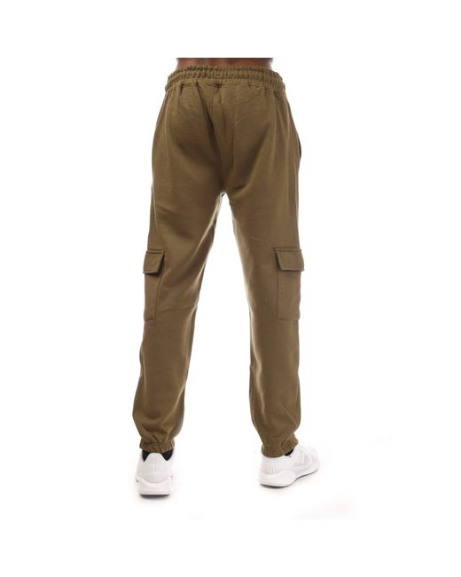 Hype Brown Adults Cargo Closed Hem Fleece Joggers