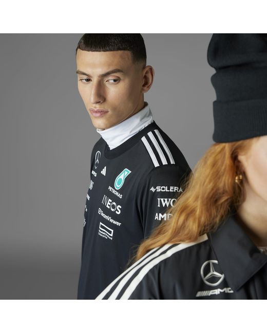 Adidas Black Mercedes Amg Petronas Formula One Team Driver Shirt for men