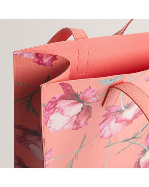 Ted Baker Pink Small Crosshatch Icon Tote Bag