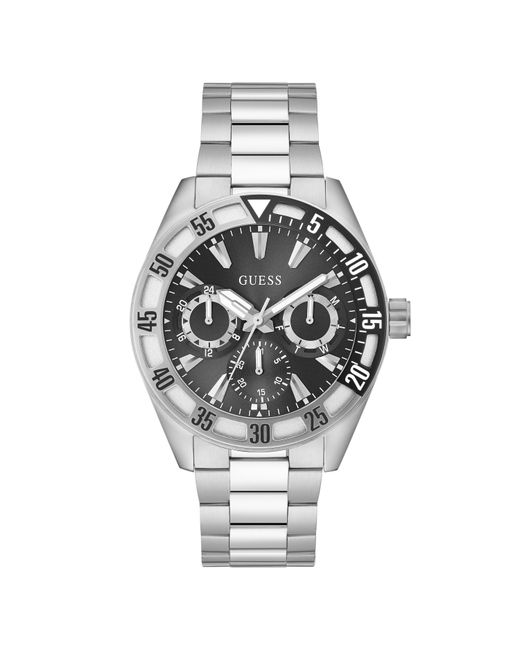 Guess Metallic Letterman Analogue Quartz Watch for men