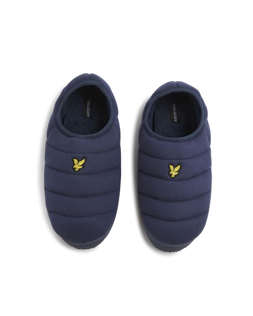 Lyle & Scott Blue Moccasin Slippers for men