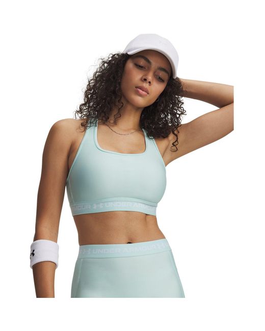 Under Armour Blue Crossback Medium Impact Sports Bra