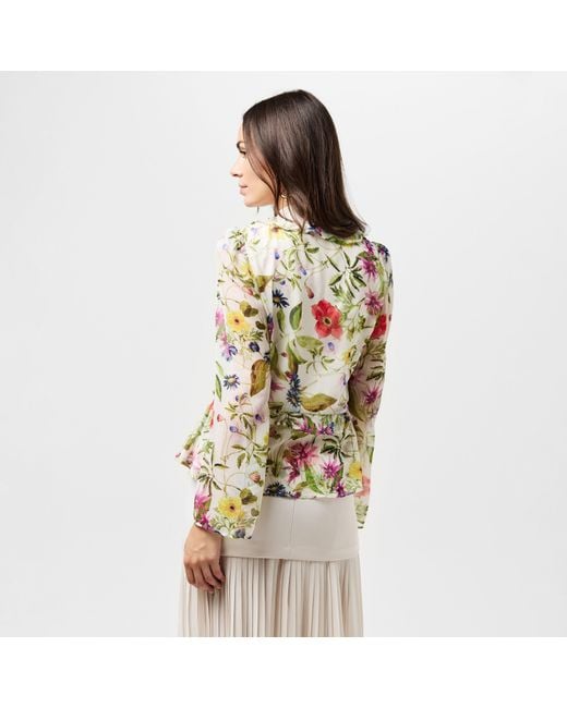French Connection White Fc Monica Long-Sleeve Blouse