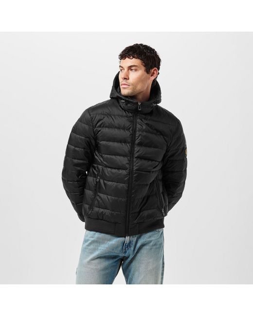 Belstaff Black Waterproof Quilted Short Puffer Jacket for men