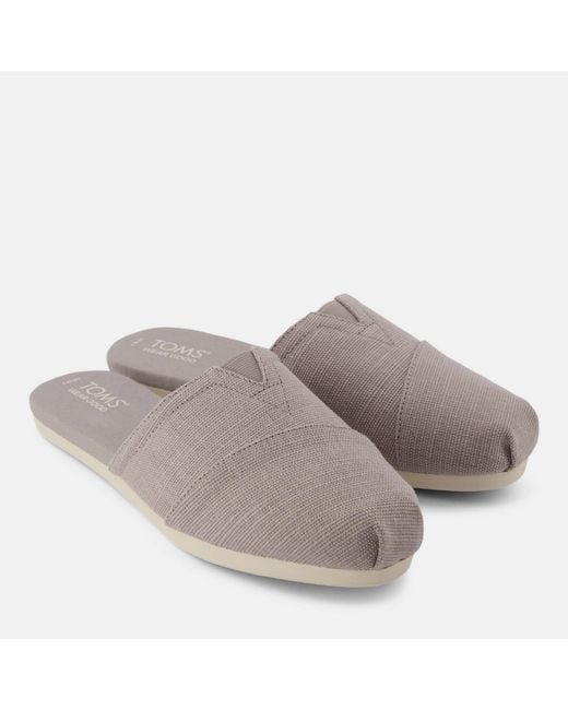TOMS Gray Alpargata Mules Size 7