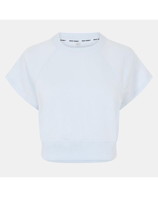 DKNY Blue Logo Crew Neck Jumper