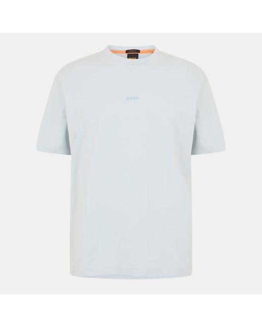 Boss White Oversized Tchup T-Shirt With Logo Detail for men