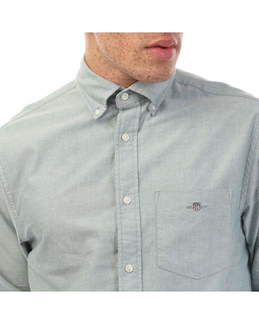 Gant Blue Regular-Fit Oxford Shirt for men