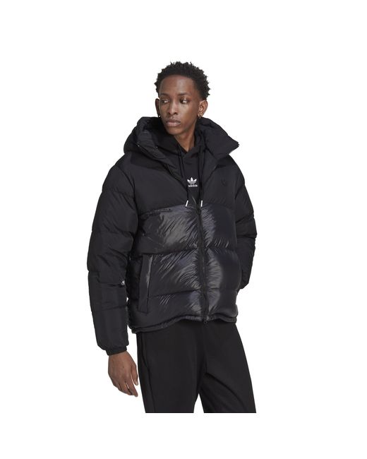 Adidas Originals Gray Regen Long Sleeve Puffer Jacket for men