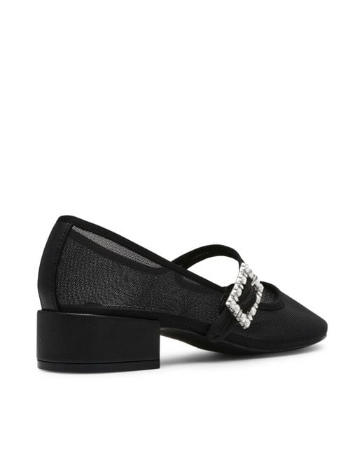 Steve Madden Black Champaign Block Heel Court Shoes