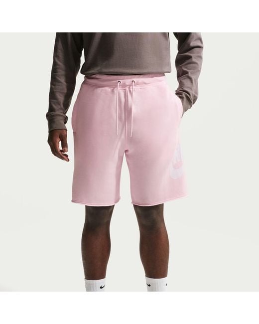 Nike Pink Club Alum Jersey Jogger Shorts for men