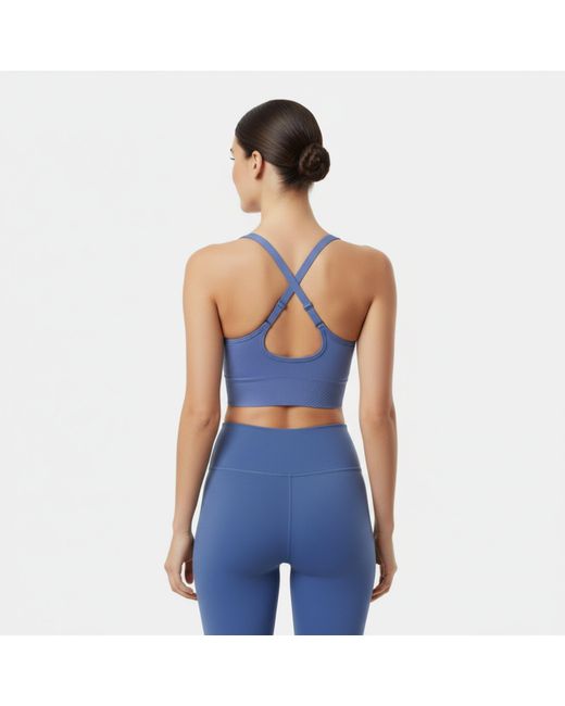 Usa Pro Blue Up Seamless Adjustable Sports Bra