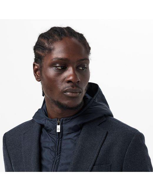 Pal Zileri Blue Structured Bomber Jacket for men