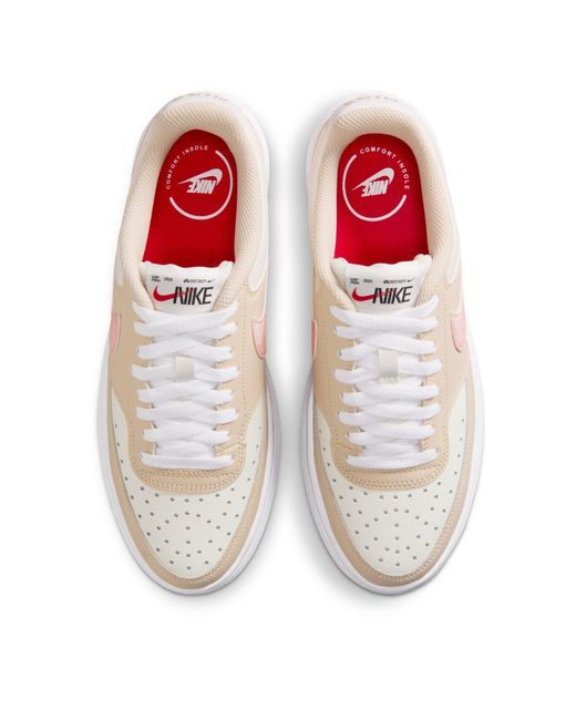 Nike Pink Court Vision Alta Leather Trainers