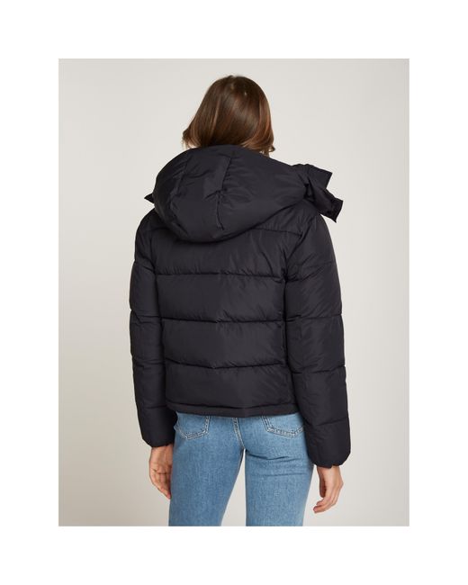 Calvin Klein Blue Essential Water Resistant Rds-Certified Down Short Puffer Jacket
