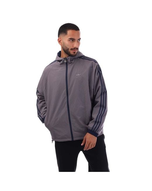 Adidas Originals Blue Rekive Reversible Windbreaker Jacket for men