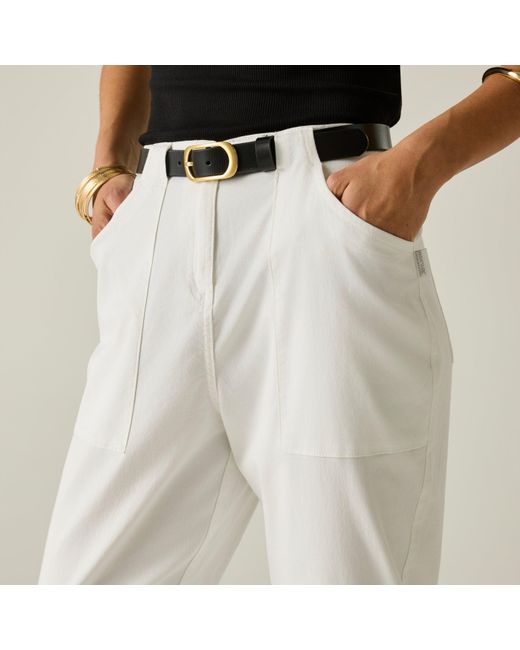Regatta White Shorebella Capri Trousers