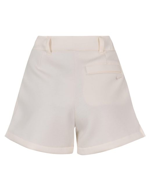Nike White Fleece Jogger Shorts