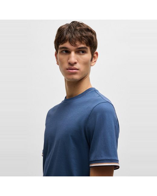 Boss Blue Hbb Thompson 04 Premium Cotton T-Shirt for men