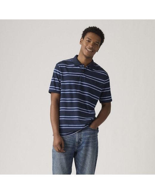 Levi's Blue Striped Polo for men