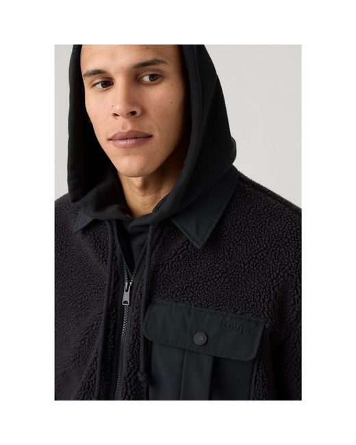 Levi's Black Full-Zip Insulated Sherpa Jacket for men