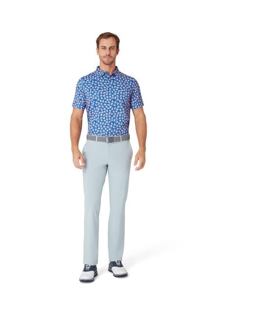 Callaway Apparel Blue Short-Sleeve Performance Polo Shirt for men