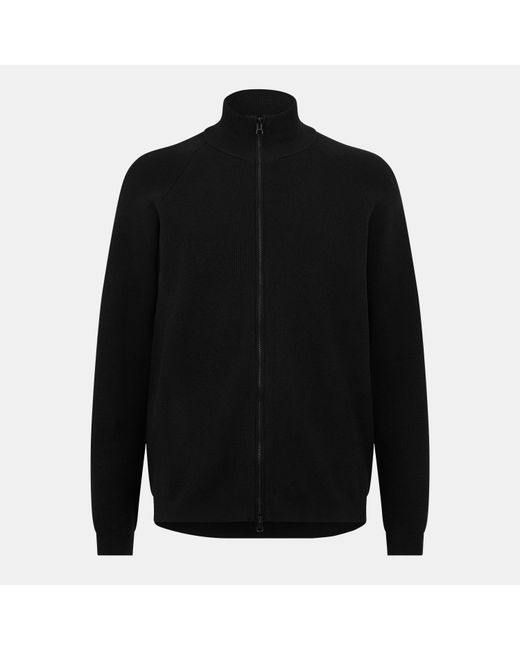 CP COMPANY METROPOLIS Black Zip-Through Knitted Top for men
