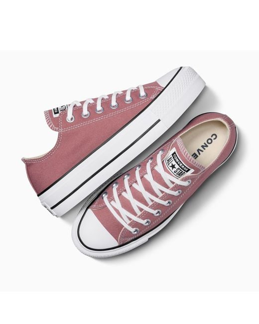 Converse Pink Chuck Taylor All Star Lif Platform Trainers