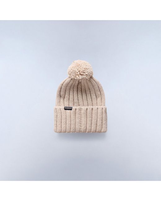 Napapijri White Semiury Beanie Hat Adults