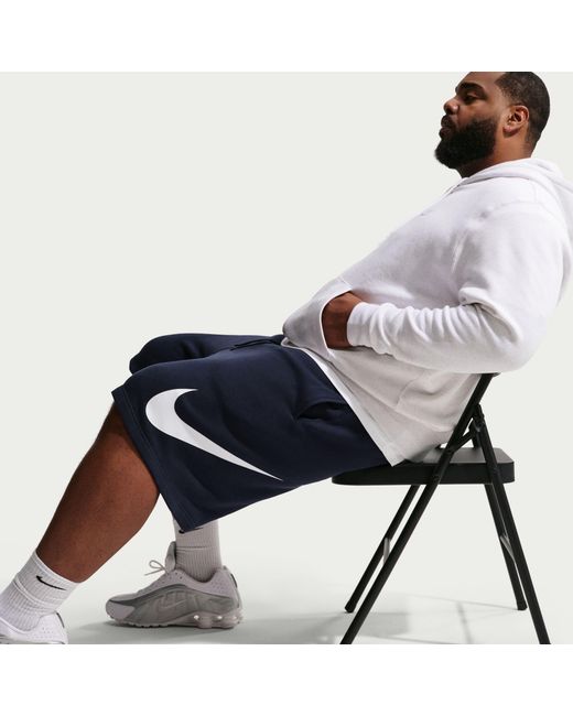 Nike Black Sportswear Club Graphic Shorts for men