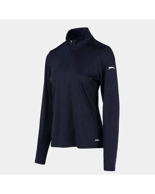 Slazenger 1881 Blue Golf Pullover Zip Top