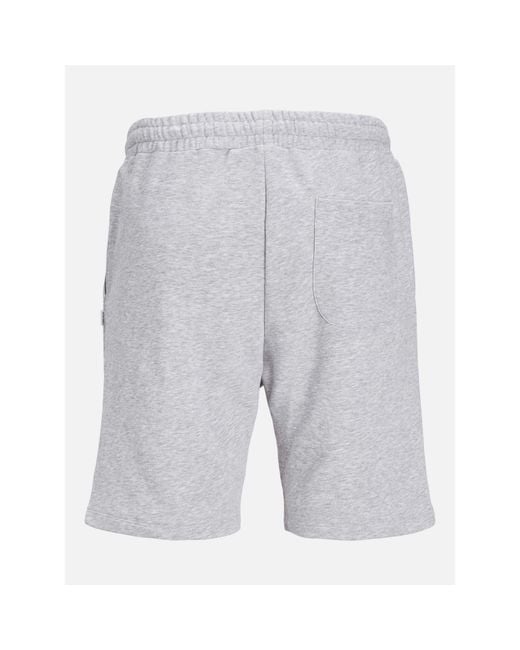 Jack & Jones Gray Fleece Jogger Shorts for men