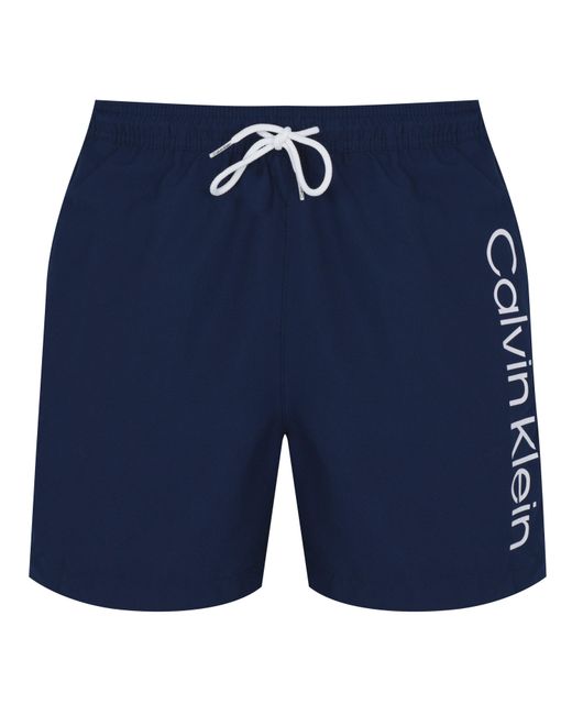 Calvin Klein Blue Large Logo Swim Shorts for men
