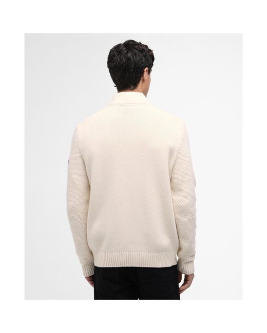 Barbour White Enfield Jumper for men