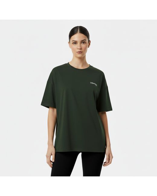 Usa Pro Green Boyfriend Regular Fit T-Shirt