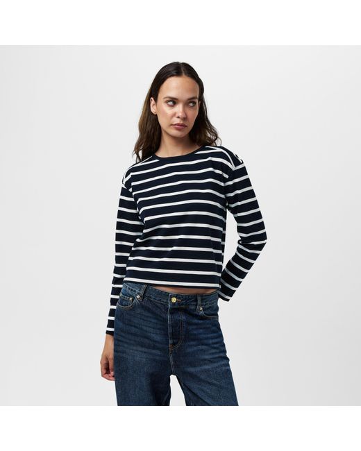 French Connection Blue Rallie Stripe Long-Sleeve T-Shirt