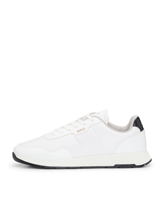 Boss White Titanium Runner Trainers for men