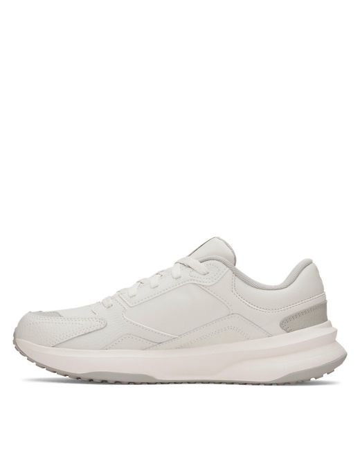 Under Armour White Edge Leather Low-Top Trainers for men