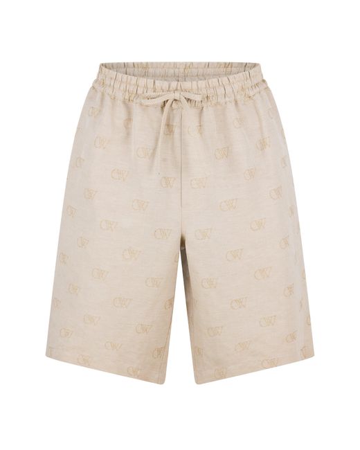 Off-White c/o Virgil Abloh Natural Linen Tailored Shorts for men