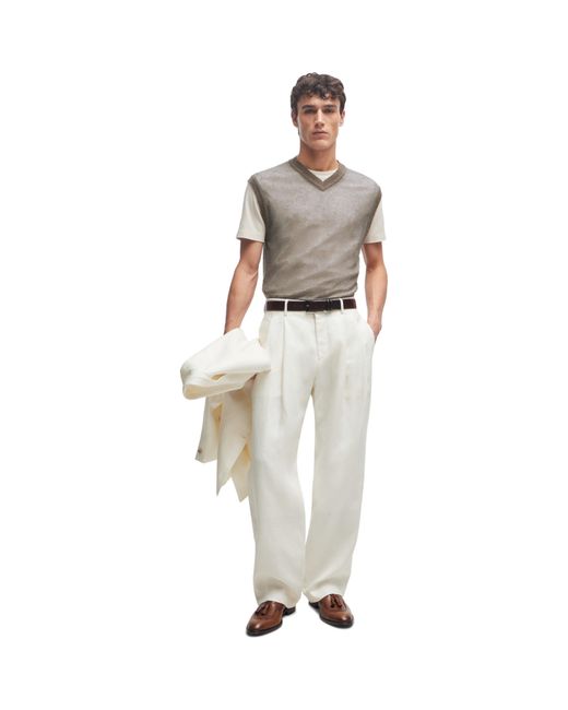 Boss Gray Knitted T-Shirt for men