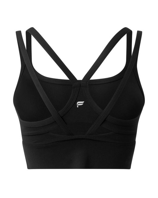 Fabletics Black Principal Longline Medium Impact Sports Bra