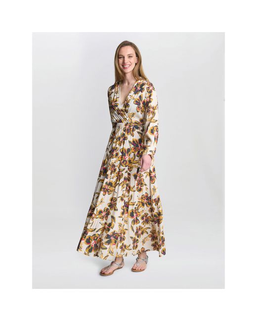 Gina Bacconi Natural Rosalee Belted Fit And Flare Dress