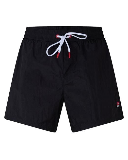 DIESEL Black Nico-Patch Swim Shorts for men