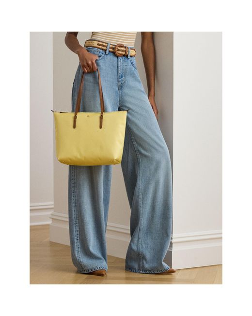 Ralph Lauren Yellow Medium Keaton Tote Bag