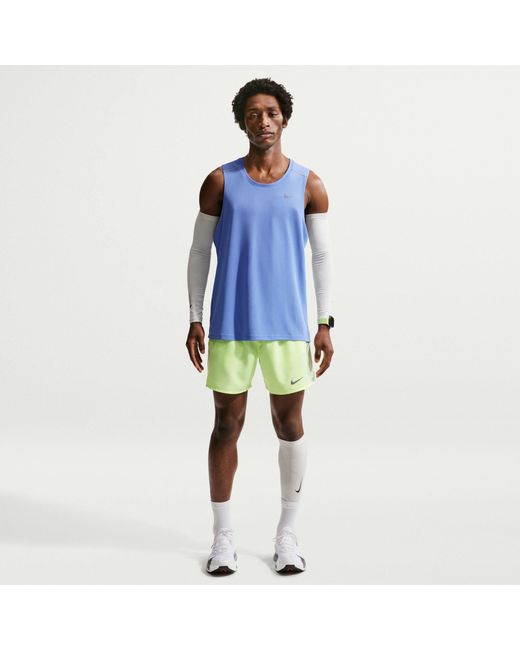 Nike Blue Miler Dri-Fit Running Tank Top for men