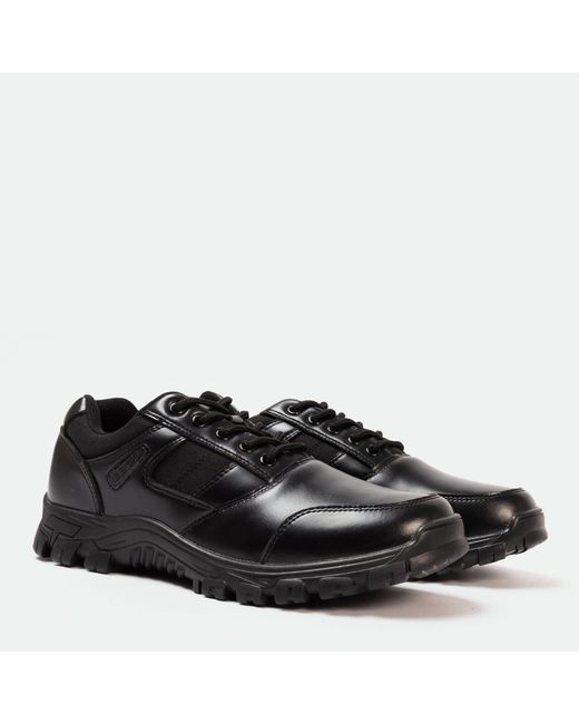 GIORGIO Black Leather Shoes for men