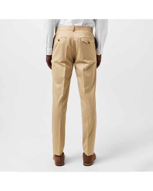 Twisted Tailor Natural Ellroy Slim Fit Trousers for men