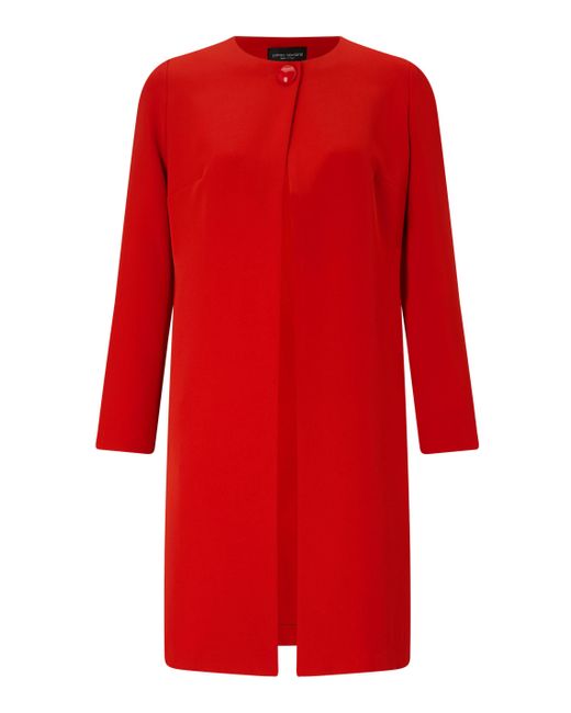 James Lakeland Red One Button Crepe Coat