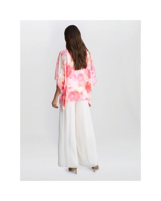 Gina Bacconi White Evie Capped Sleeve Blouse
