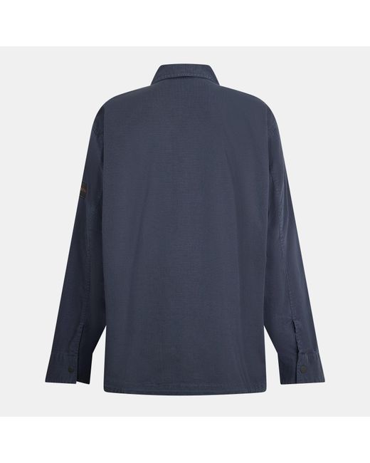 Boss Blue Labib Cotton Long Sleeve Water Resistant Overshirt for men